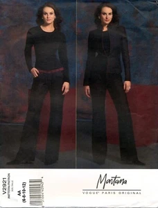 OOP Vogue Paris Original Montana Suit, Jacket & Pants Patterns V2921 Size 6-12 - Picture 1 of 3
