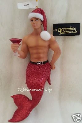 December Diamonds JINGLE Christmas Merman Ornament 2013, NIB, New in Gift Box - Image 1 of 4