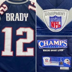 New England Patriots jersey Large “Tom Brady” #12 Stitched Premier Reebok Champs - Picture 1 of 8