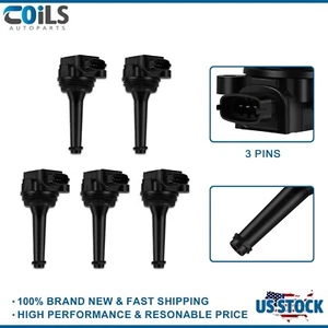 5 Ignition Coils For Volvo C70 V70 2.4L 2.3L l5 1999-2005 - Picture 1 of 20