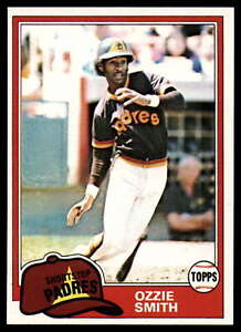 1981 Topps #254 Ozzie Smith San Diego Padres Baseball Card NM Near Mint ID:34730
