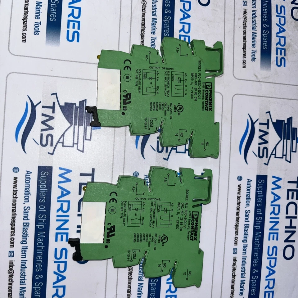 Phoenix Contact PLC-BSC-24DC/21 Socket with 2961105 relay (Lot Of -2) - Image 1 of 3