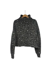 Lululemon Scuba Oversized Funnel-Neck Half Zip Spray Leopard Sweatshirt M/L - Picture 1 of 7