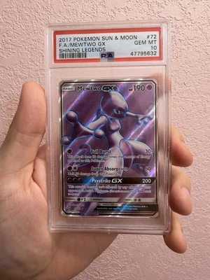 Mewtwo GX 72/73 2017 Shining Legends Full Art Ultra Rare Holo PSA 10 - Image 1 of 2