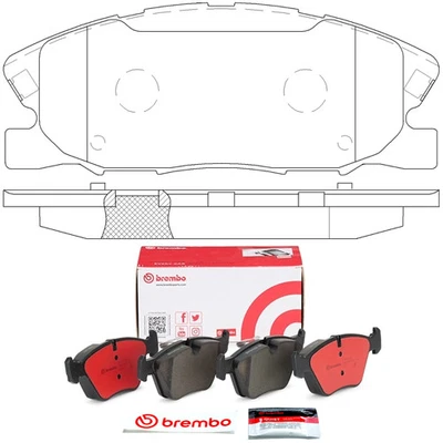 Juego de pastillas de freno delanteras cerámicas Brembo P18037N Performance para Dodge Charger 14-23 Foto 1 de 4