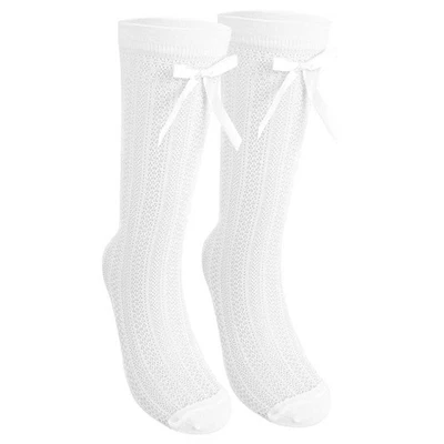 Mujeres Encaje Sobre la Rodilla Calcetines Volantes Lazo Floral Red Muslo Medias Altas Sexy Foto 1 de 4