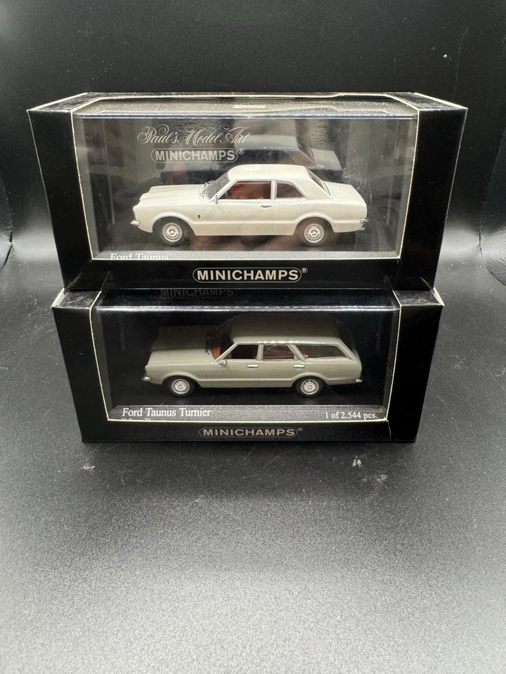 Ford Taunus coupè e Familiare  Minichamps  scala 1/43,  prima serie rare in box  - Immagine 1 di 4