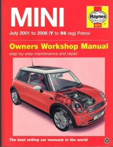 MINI ONE,MINI COOPER,COOPER S,BMW MINI,1.6,HAYNES MANUAL 2001-2006 - Picture 1 of 1