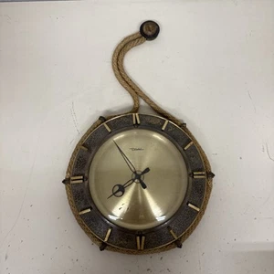 1950s Mid Century Diehl Hanging Wall Clock 9” *parts* - Picture 1 of 23