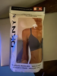 NWT DKNY 2 Pack Wireless Microfiber Plunge Bras Assorted Sizes & Colors - Picture 1 of 4