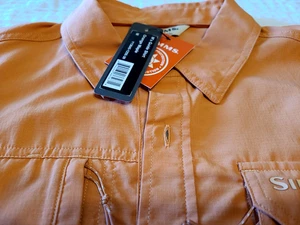 Simms Ms Guide Shirt Orange Maple Sz Medium - Picture 1 of 16