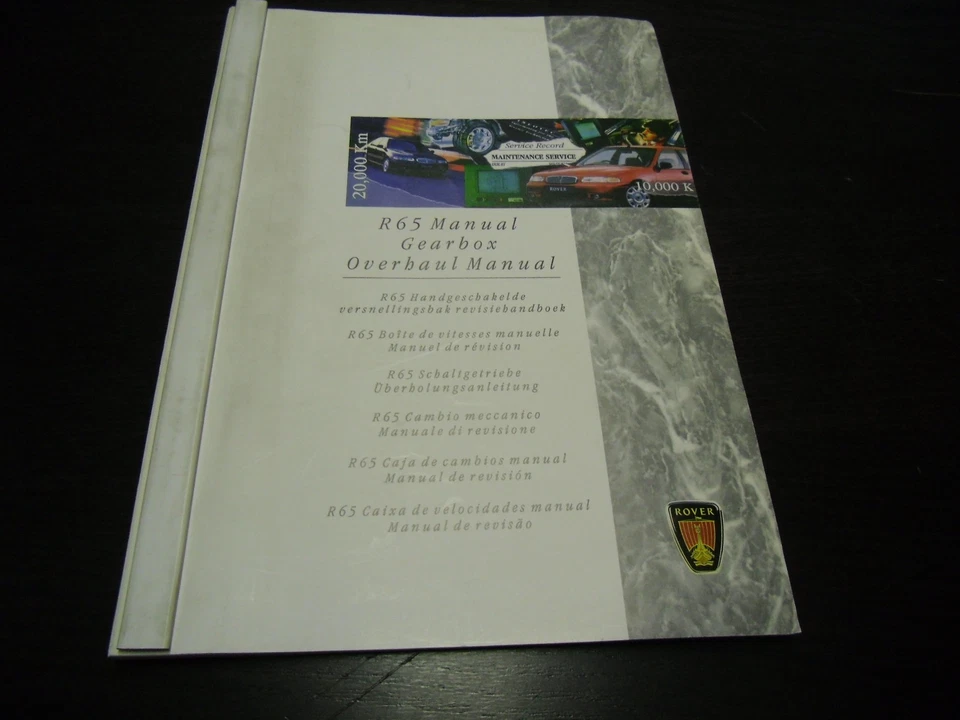 Manuale D'Officina Rover R 65 Cambio Revisione Stand 1995 - Immagine 1 di 1