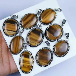 Tiger Eye Crystal Silver Overlay Lot 100pcs Crystal Necklace GPP-1785 - Picture 1 of 1
