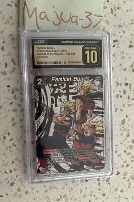 Dragonball Super Card Game Familial Bonds Alternative Art Non Foil CGC 10 - Image 1 of 2