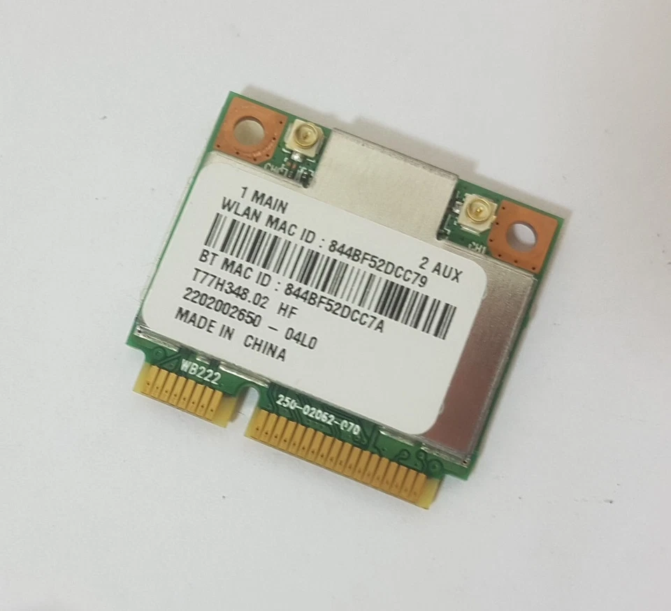 Wlan Wifi Bluetooth AR5B22 Atheros Mini PCIe aus Notebook Acer Aspire M5-581TG - Image 1 of 1