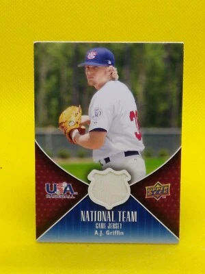 A.J. Griffin 2009 Upper Deck USA Baseball National Team GAME JERSEY #USA-AG - Image 1 of 2