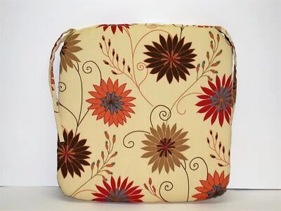 Cojín de asiento de patio exterior ~ Sedona amarillo vainilla multi ~ 16 x 16,5 x 1,75 NUEVO Foto 1 de 4