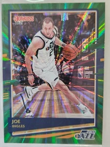Joe Ingles π’ Green Laser Prizm π’ 2020-21 Donruss #155 Aussie Great Utah Jazz - Picture 1 of 3