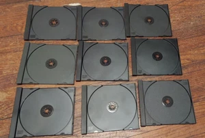 10 CD TRAYS SOLID BLACK REPLACEMENT INSERTS FOR JEWEL CASES - Imagen 1 de 3