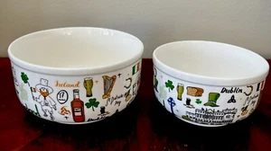 Grace Pantry Porcelain Bowls Ireland Dublin Travel Tourism 6”&5” No Lids - Picture 1 of 16