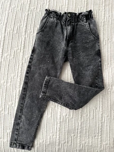 MAYORAL GIRL JEANS DENIM GREY JEANS STUDED SIZE 6 - Picture 1 of 3