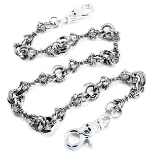 Cadena billetera de jean clásica medieval gótica para motociclistas camioneros (26,5") plateada CS26 - Imagen 1 de 8