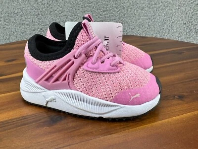 Puma Toddler Girls Pacer Future Double Knit Sneaker Size 5 Pink White Shoes - Image 1 of 4