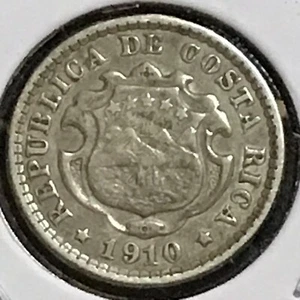 Costa Rica 10 Centimos KM 146 rem XF+ 1910 - Foto 1 di 2