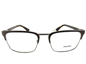Auténtico marco de gafas para hombre PRADA VPR 54T LAH-1O1 55 mm marrón/plateado Italia - Imagen 1 de 6