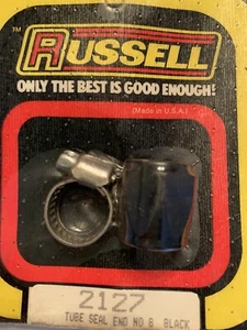 RUSSELL 2127 BLACK TUBE SEAL END NO 8 FOR HARLEY-DAVIDSON - Picture 1 of 1