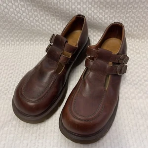 De Colección Dr Martens Cuero Plataforma Mary Jane 8305 Doble Correas Inglaterra Mujeres Reino Unido 8 - Imagen 1 de 12