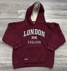 London England Hoodie Youth Size 7-8 (Medium) Red Pullover CWCC Premium Apparel - Picture 1 of 8