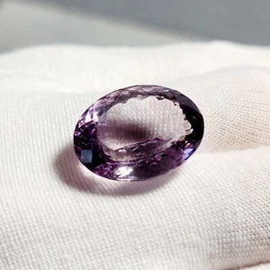 Natürlicher handgeschnittener brasilianischer AMETHYST facettierter ovaler Edelstein; 22,20ct; 20x15 (mm) - Bild 1 von 9