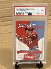 2014 Panini Classics Mike Trout Home Run Heroes insert PSA MINT 9 Angles