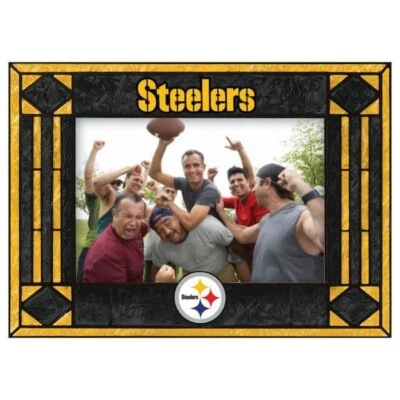 Moldura horizontal de vidro artístico Pittsburgh Steelers - Imagem 1 de 2