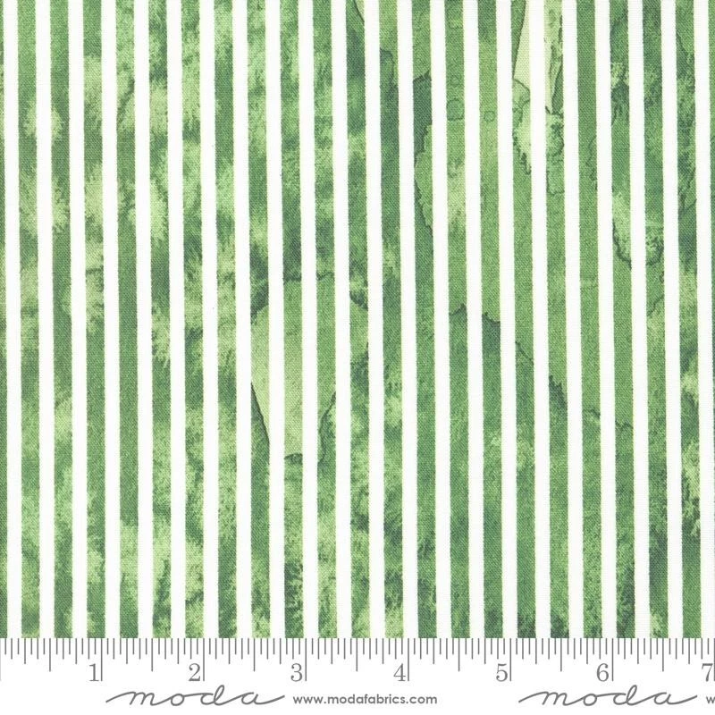 SUNSHINE AND BLUE SKIES Stripe Green Quilt Fabric Moda Create Joy Sold by 1/2 Yd - Image 1 of 1