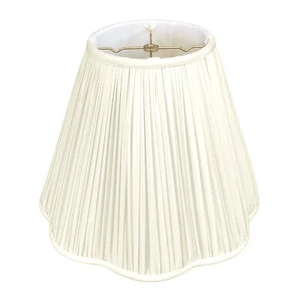 Royal Designs Inc. Lamp Shade Bottom Outside Scallop Gather Pleat Lampshade - Picture 1 of 35