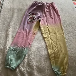 NWT Hello Kitty x Cup Noodles tie dye sweatpants Large - Picture 1 of 6