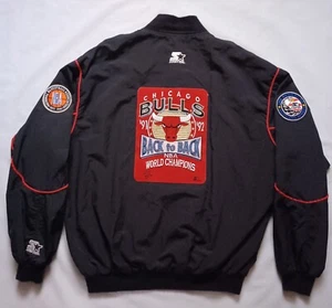 Vintage Chicago Bulls 91,92 Back To Back World Champions Starter Jacket Size XL - Picture 1 of 10