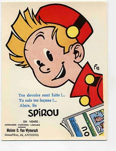 Spirou carte Franquin 1951 Superbe! Comme neuve - Foto 1 di 1
