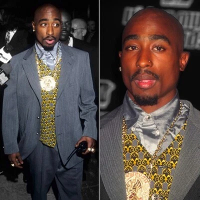 Chaleco VERSACE CLASSIC V2 patrón barroco talla 52 estilo usado por Tupac Shakur Foto 1 de 4