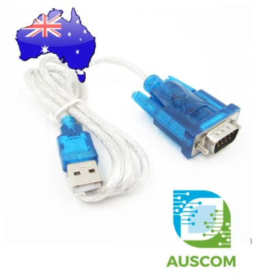 USB to RS232 Serial Port DB9 Cable Adapter CH340 Blue 9-Pin COM Port Converter - image 1 of 4