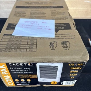Cadet Com-Pak 1500-Watt 240V Fan Forced in Wall Electric Heater CSC152TW - Picture 1 of 6