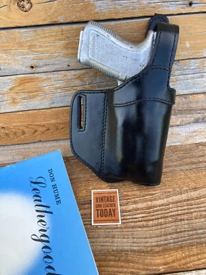 Don Hume H722 Tac Light Holster Black Leather Lined For GLOCK 19 23 32 w/ M3 - Image 1 of 3