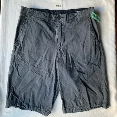 Pantalones cortos informales de frente plano Claiborne para hombre talla 30, rayas azules Foto 1 de 4