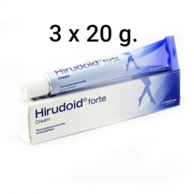 3 x 20g. Hirudoid Forte Cream Varicose Bruises Scars Sprains Veins exp. 01/2027 - Image 1 of 4