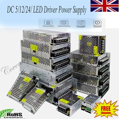 Driver LED IP20 AC240V a DC5/12/24V 15-720W Interruttore Alimentatore Trasformatore Alimentatore - Immagine 1 di 4