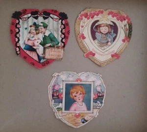 Vintage 1920s Heart Shape Valentine Card ~ Germany ~ Used - Picture 1 of 10