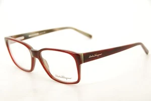 New Authentic Salvatore Ferragamo 2533 198 Burgundy Red/Horn 53mm Eyeglasses RX - Picture 1 of 12