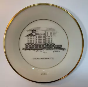 Lenox Sammelteller 1995 Ocean City NJ The Flanders Hotel 8" Salat Dessert - Bild 1 von 6